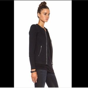 IRO Clever Jacket Zip Leather Trim